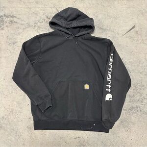 Carhartt Men's Black Hoodie Large